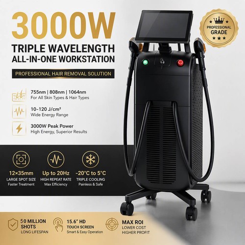 3000w diode laser - hair, removal