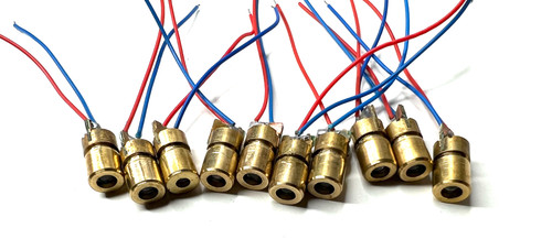 10pcs 650nm 6mm - 5mw, laser